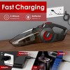 WHALL Handheld Cordless Car Vacuums, Wet and Dry Use 9KPa Strong Suction Vacuums, Rechargeable Portable Vacuum Cleaner with LED, Charging Dock, Red - 4 of 4