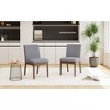 XINGHANZHENXUAN Green Set of 2 Modern Dining Chair, Smooth Upholstery, Clean Lines for Dining Room Use - 3 of 4