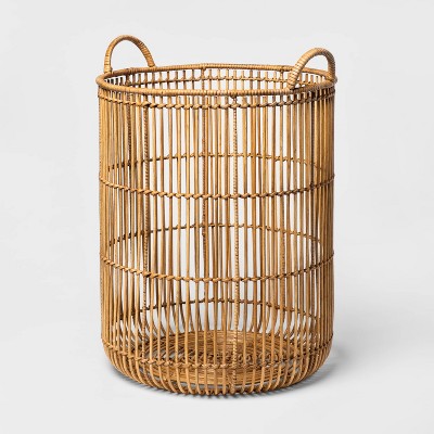 Round Rattan Tall Decorative Baskets Natural - Threshold™