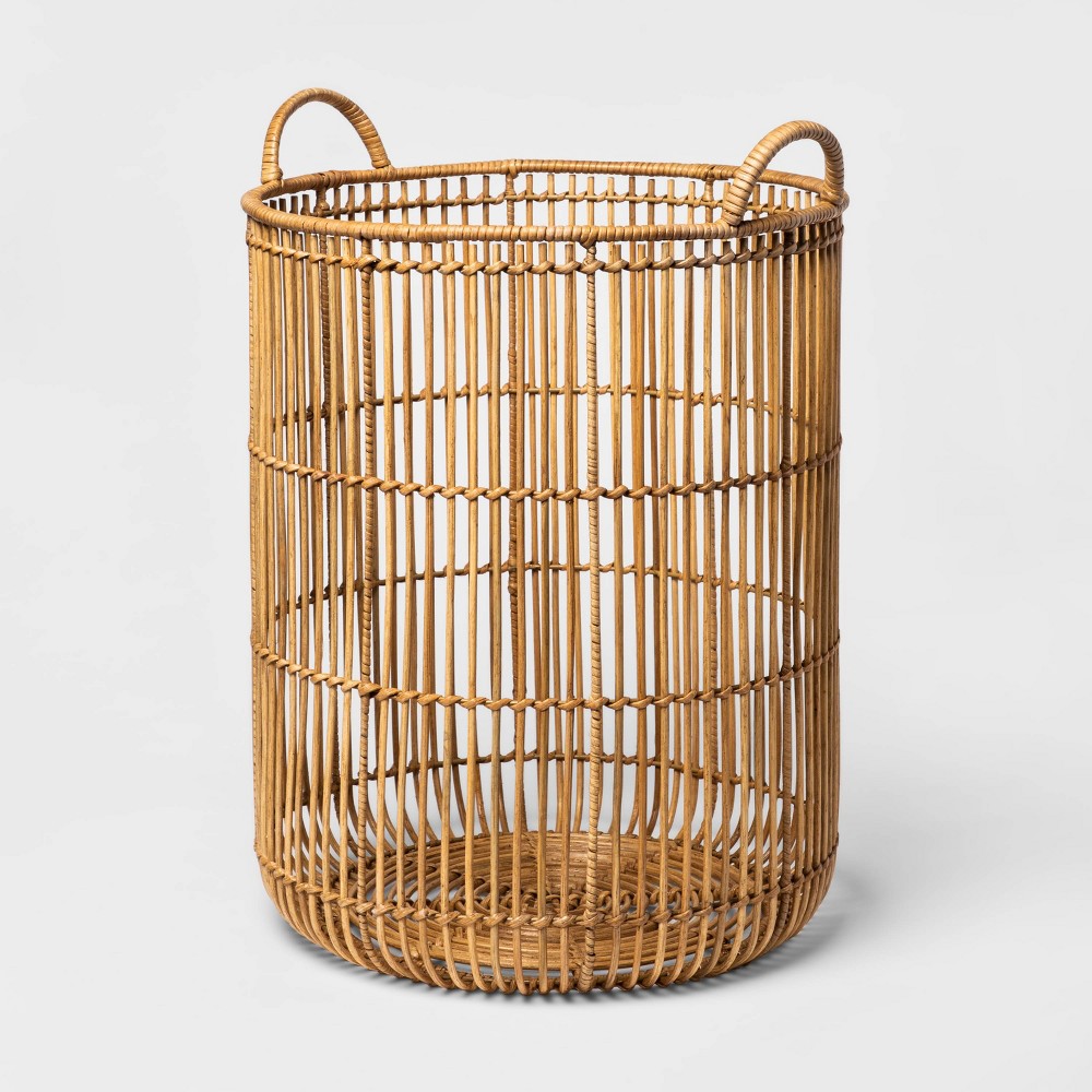 Round Rattan Tall Decorative Baskets Natural - Project 62