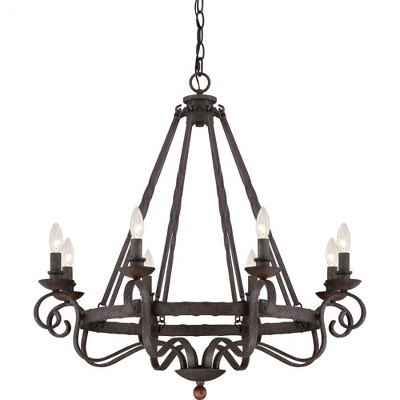 Quoizel Lighting Noble 8 - Light Chandelier in  Rustic Black