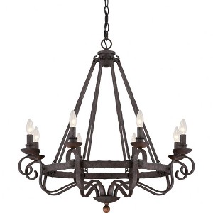 Quoizel Lighting Noble 8 - Light Chandelier in  Rustic Black - 1 of 4