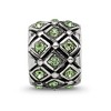 Black Bow Jewelry Sterling Silver with Green/Yellow Crystals August Lattice Bead Charm - 3 of 4