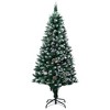 vidaXL Christmas Tree Artificial Xmas Tree with Pine Cones and White Snow - 6 x 3 ft - 2 of 4