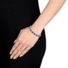 EVERLY JEWELRY | Sterling Silver 32 CT TGW Created Blue & White Sapphire Bracelet, 7-inch - 2 of 4