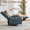 Recliner Chair, Manual Reclining Sofa with Massage and Heat, Comfy Overstuffed Rocking Chair with Side Pockets - 3 of 4