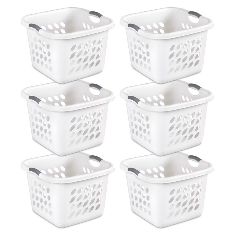 Sterilite Bushel Ultra Square Laundry Basket, Plastic, Comfort Handles to Easily Carry Clothes to and from the Laundry Room, 1 of 8