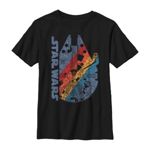 Boy's Star Wars Millennium Falcon Rainbow T-Shirt - 1 of 4