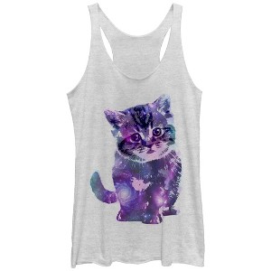 Women's Lost Gods Space Kitten Racerback Tank Top - 1 of 3