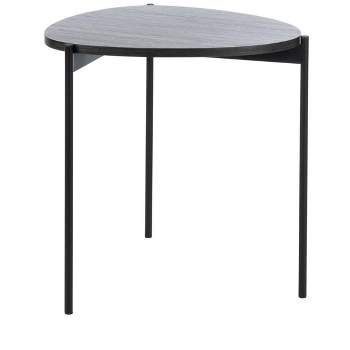 Sven Side Table - Dark Grey Oak/Black - Safavieh.