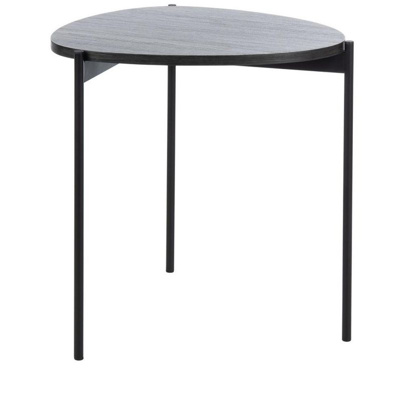 Sven Side Table - Dark Grey Oak/Black - Safavieh., 1 of 7