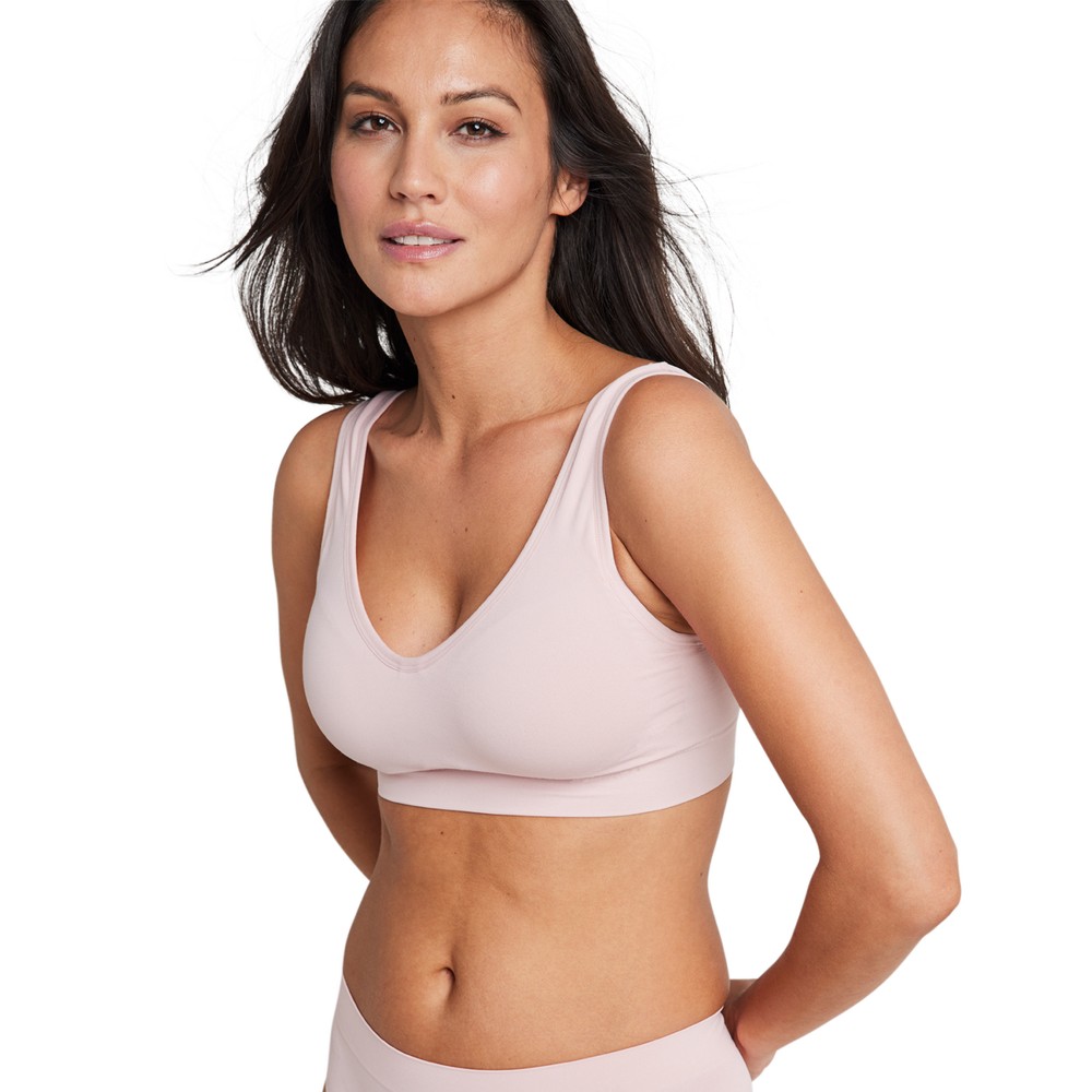 Jockey Generation™ Women's Seamfree® Back Smoothing Bralette - Pink Haze XXL: Recycled Nylon, Wireless, Sewn-in Cup