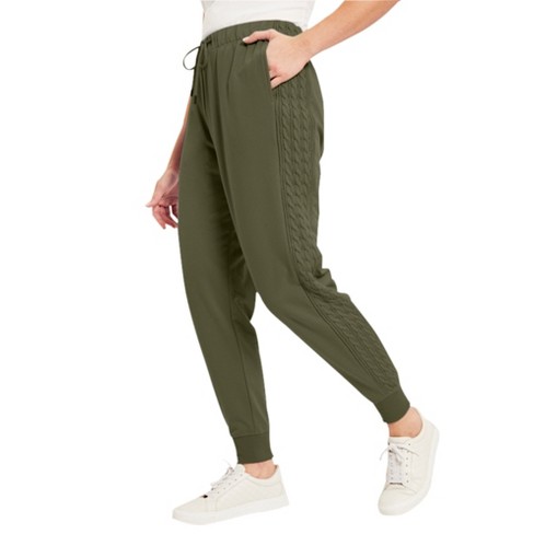 June + Vie By Roaman's Women's Plus Size French Terry Joggers, 18