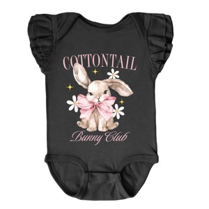 The Juniper Shop Coquette Cottontail Bunny Club Flutter Sleeve Bodysuit - 1 of 4