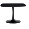 VYNXARIA Mid-Century Black Round Coffee and Dining Table for 4-6 people - 4 of 4