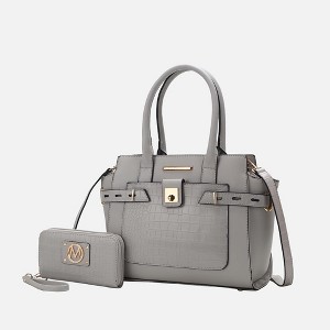 MKF Collection Isla Crocodile Embossed Women’s Satchel Bag with wallet by Mia K - 1 of 3