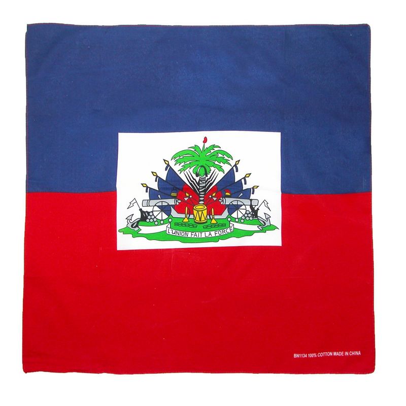 CTM Cotton Haitian Flag Bandana Set (Pack of 12), 1 of 2