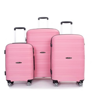 Whisen 3-Piece Set(20/24/28 in.) PP Luggage Sets Hardshell Lightweight Suitcase with TSA Lock - 1 of 4