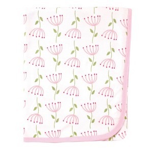 Touched by Nature Baby Girl Organic Cotton Swaddle, Receiving and Multi-purpose Blanket, Flower, One Size - 1 of 1