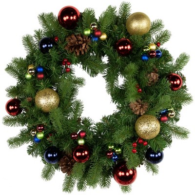Multicolor Shatterproof Plastic Holiday Ball Ornament Pick