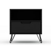 KWPZQEB Modern Nightstand, Bedside Table with Storage Drawer & Metal Legs, Night Stands End Table with Open Space for Bedroom, Living Room - 2 of 4