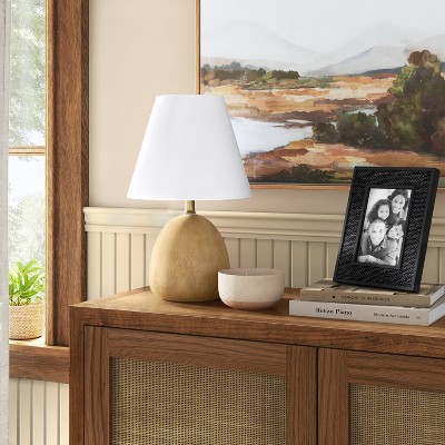 Faux Wood Mini Table Lamp Brown - Threshold&#8482;