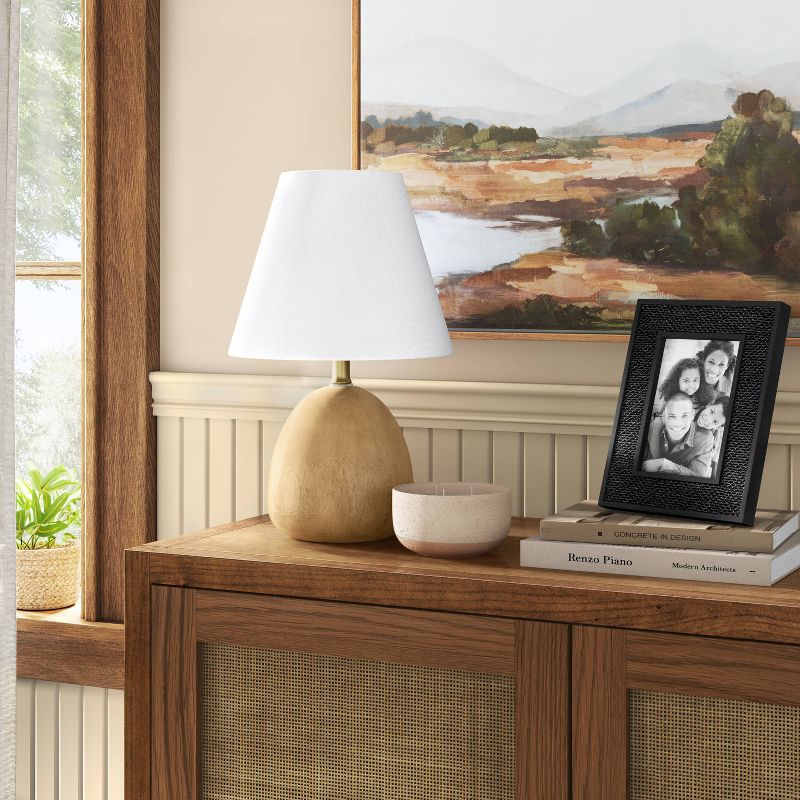 Faux Wood Mini Table Lamp Brown - Threshold&#8482;, 3 of 8