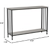41.3" Entryway Table, Narrow Sofa Table with 2-Tier Storage Shelves & Black Metal Frame, Display Stand and Organizer Hallway Bedroom - 2 of 4