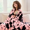 Inhand Heated Blanket Electric Throw - 50"x60" Cow Print Flannel Heating Blanket Throw Auto-Off 10 Heat Level Over-Heat Protection - 4 of 4