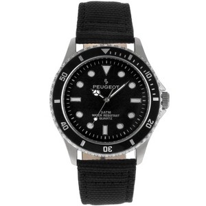 Peugeot Men's 42mm Sport Bezel Watch with Black Dial and Canvas Strap - 1 of 3