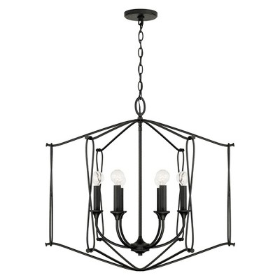 Capital Lighting Bentley 6 - Light Chandelier in  Black Iron