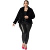 Agnes Orinda Women's Plus Size Long Sleeve Warm Notch Lapel Faux Fur Fluffy Cardigan - image 3 of 4