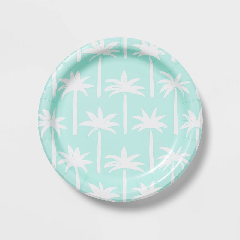 20ct 6.75&#34; Paper Snack Plates Palm Tree - Sun Squad&#8482;, 1 of 4