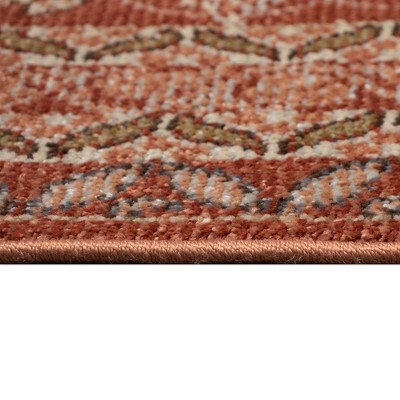 Ariana Red and Beige Synthetic Traditional Area Rug
