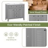 36 Inch Bathroom Vanity Without Ceramic Sink Top, Modern Bathroom Storage Cabinets with 2 Cabinets and 5 Drawers, Solid Wood Frame - 4 of 4