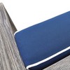 Courtyard Casual Driftwood Gray Teak Modern North Shore Outdoor Club Chair with Cushions - 3 of 4