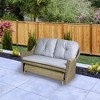 Northlight 46" Taupe Gray Resin Wicker Deep Seated Double Glider with Gray Cushions - 2 of 4