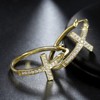 Cross Hoop Earrings for Women Cubic Zirconia Ginger Lyne Collection - 3 of 4