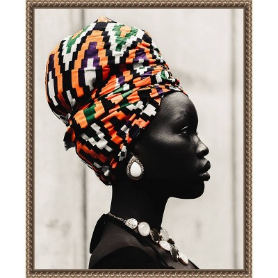 16"x20" Bronze Framed Canvas Portrait Wall Art