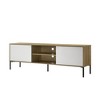 Chic Crate-Burke White Oak Media Console – 70In 2-Door TV Stand w/ Modern Storage - 2 of 4