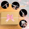 Unique Bargains Plastic Durable Glossy Appearance Waterproof Gift Wrap Satin Pull Bows 100 Count - 4 of 4