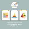 HABA Rainbow Risers - Wooden Pegboard Preschool Learning Toy with Challenge Cards - 3 of 4