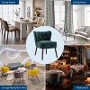 Modern Wingback Living Room Chair, Upholstered Fabric Accent Armchair, Single Sofa Chair with Lounge Seat and Wood Legs for Bedroom, Occasional Chairs - 4 of 4