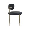 Meridian Furniture,Beacon Vegan Leather and Boucle Fabric Dining Chair, Set of 2 - 4 of 4