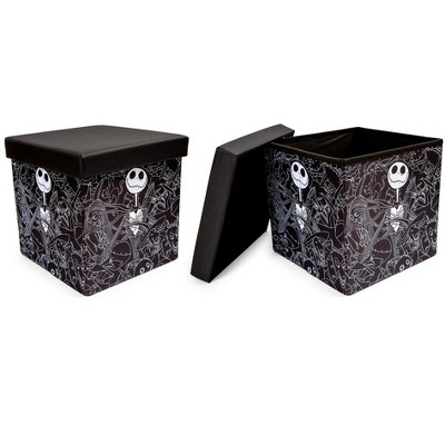 Robe Factory LLC Disney Nightmare Before Christmas Jack & Sally 15-Inch Storage Bins | Set of 2