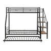 YOOCOZZ Twin Over Full Metal Bunk Bed with Twin Trundle Bed and Storage Stairway - 3 of 4
