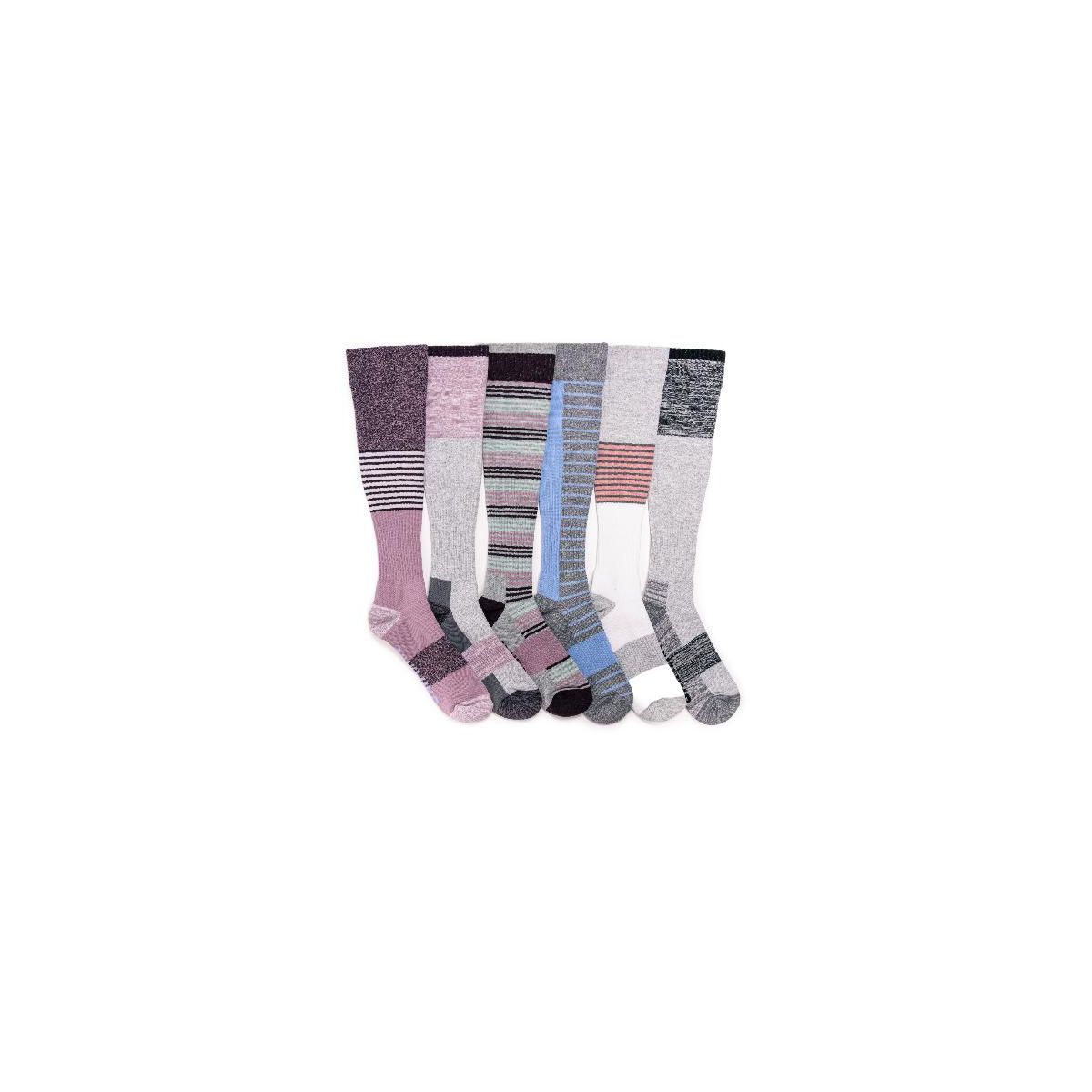 MUK LUKS Women's 6 Pair Pack Compression Socks