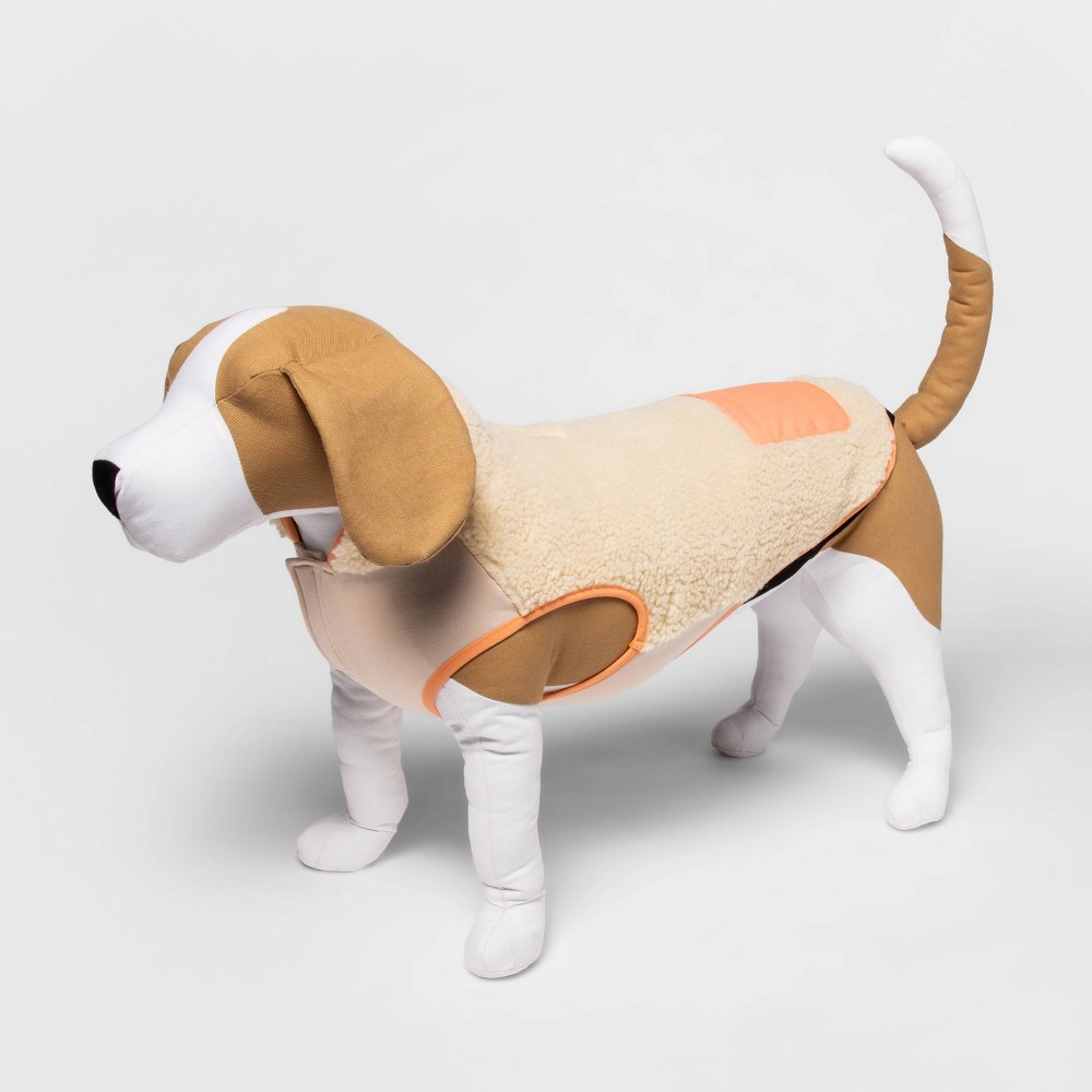 Size X-Small Sherpa Dog and Cat Vest, Island Beige, Boots & Barkley