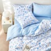BAGOKIE Twin Size 5 Pieces Kids Bed in a Bag Floral Bedding Set for Girls - 2 of 4