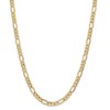 Black Bow Jewelry Men's 6.25mm, 14k Yellow Gold, Hollow Figaro Chain Necklace - 3 of 4